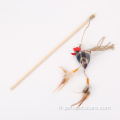 Jouet de bâton de chat en bois en forme de coq en forme de zongzi en forme de coq